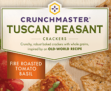 12/3.54 OZ TUSCAN PEASANT CRACKERS, FIRE ROASTED TOMATO BASIL product image